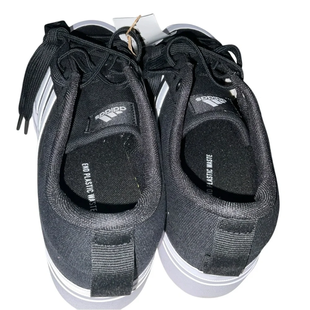 adidas Women's Black and White Platform Canvas Sneakers